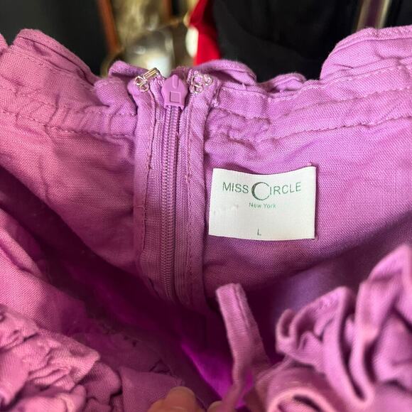 Miss Circle Quinley Lilac Linen Midi Dress - Picture 9 of 15